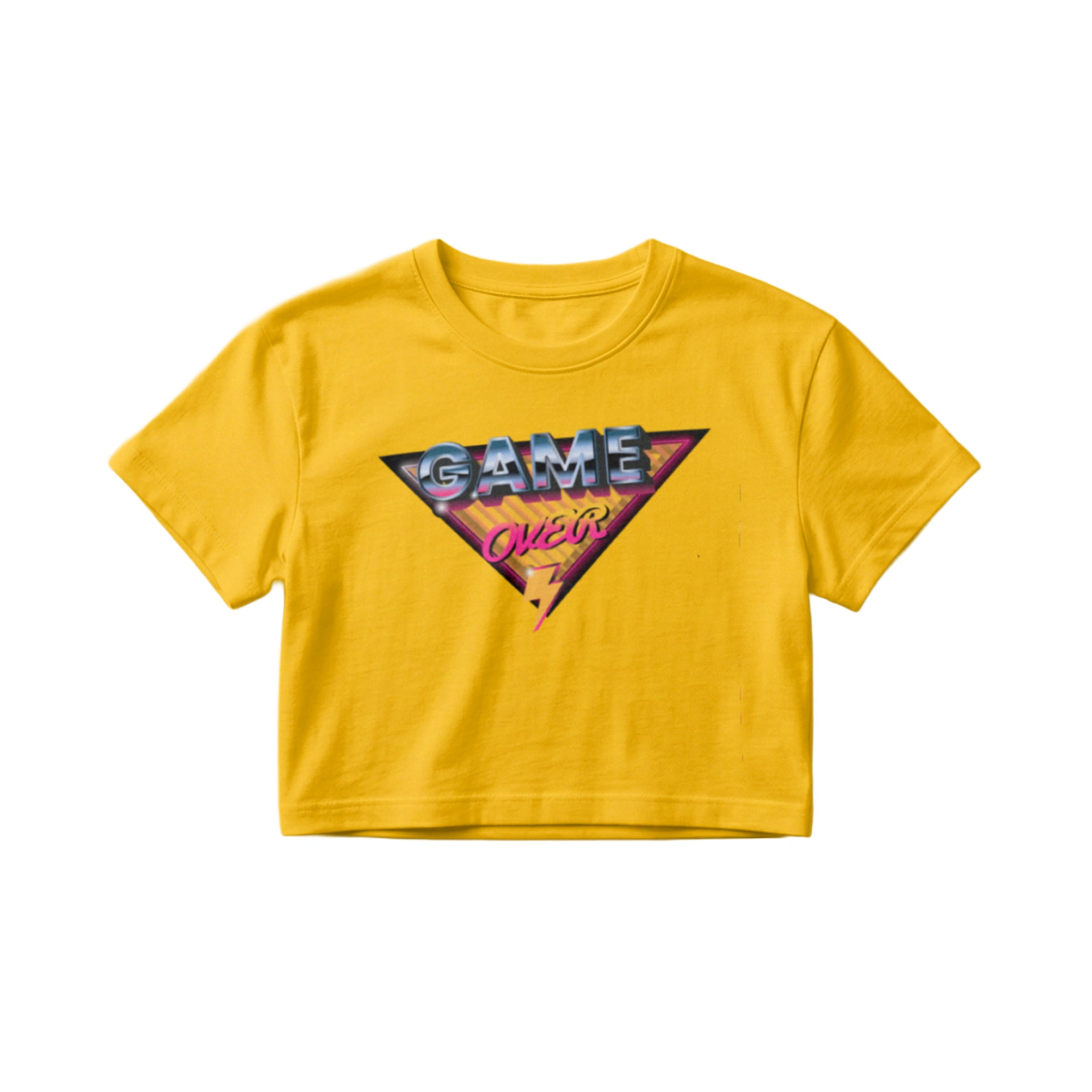 Crop Top 'Game Over' Retro 80s/90s - Estilo Gamer Vintage Mujer