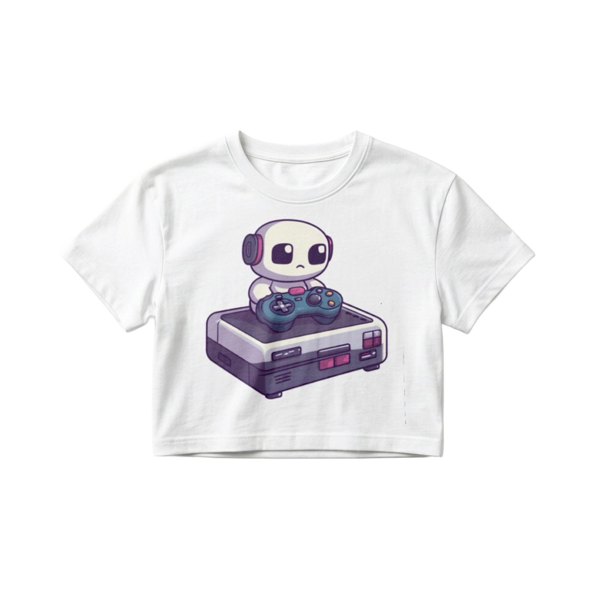 Crop Top Gamer Retro Consola para Mujer | Diseño Lindo Videojuegos